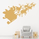 Santa Sleigh Christmas Reindeer Wall Sticker