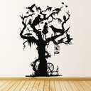 Scary Tree Halloween Wall Sticker - Mod1