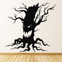 Scary Tree Halloween Wall Sticker - Mod2