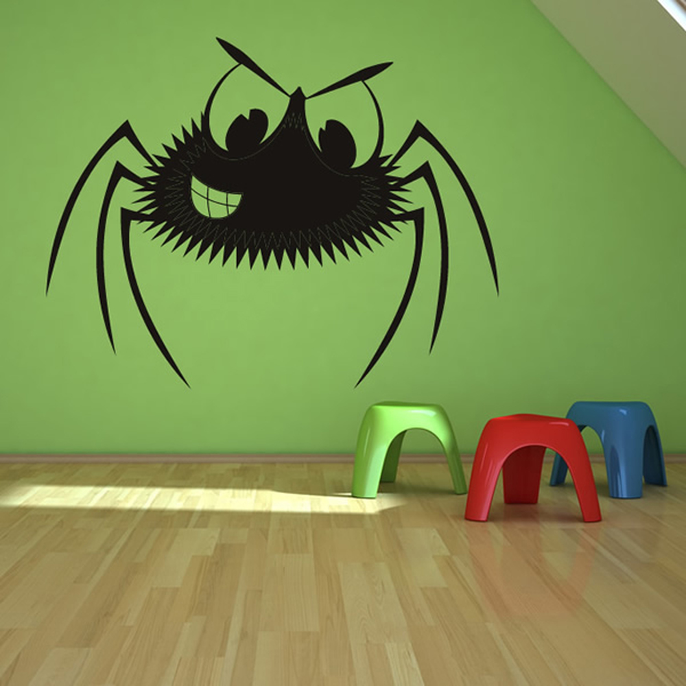 Scary Spider Halloween Wall Sticker - Mod8