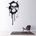 Scary Skull Halloween Wall Sticker - Mod6