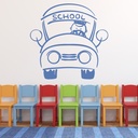 School Bus Nursery School Wall Sticker