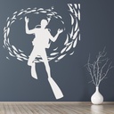 Scuba Diving Seaside Ocean Wall Sticker