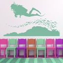 Scuba Diving Under The Sea Wall Sticker