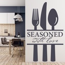 Seasoned With Love Kitchen Quote Wall Sticker - Mod9