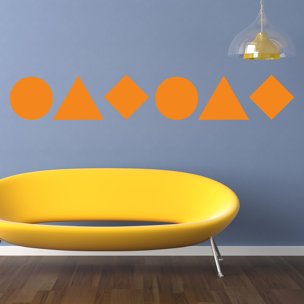 Shapes School Nursery Wall Sticker Set