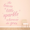 She Leaves A Little Sparkle Nursery Quote Wall Sticker