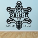 Sheriff Badge Cowboy Western Wall Sticker