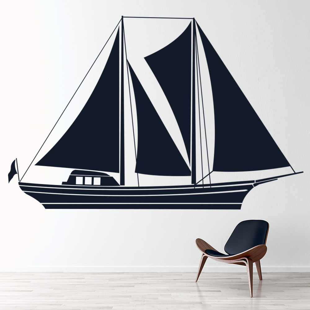 Ship Sailboat Transport Wall Sticker