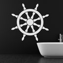 Ships Wheel Nautical Wall Sticker