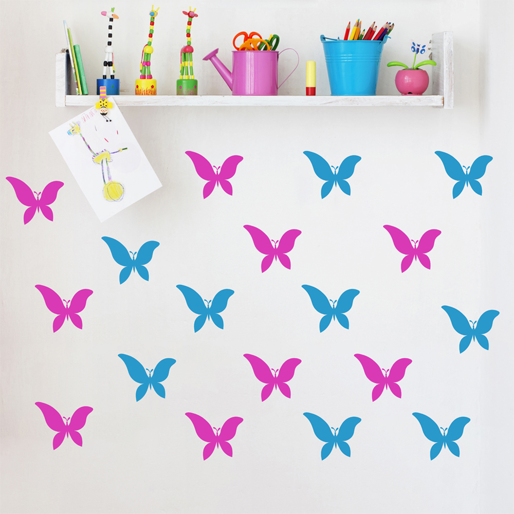 Simple Butterfly Butterflies Wall Sticker - Mod1