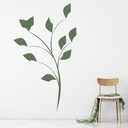 Simple Floral Flower Leaves Wall Sticker