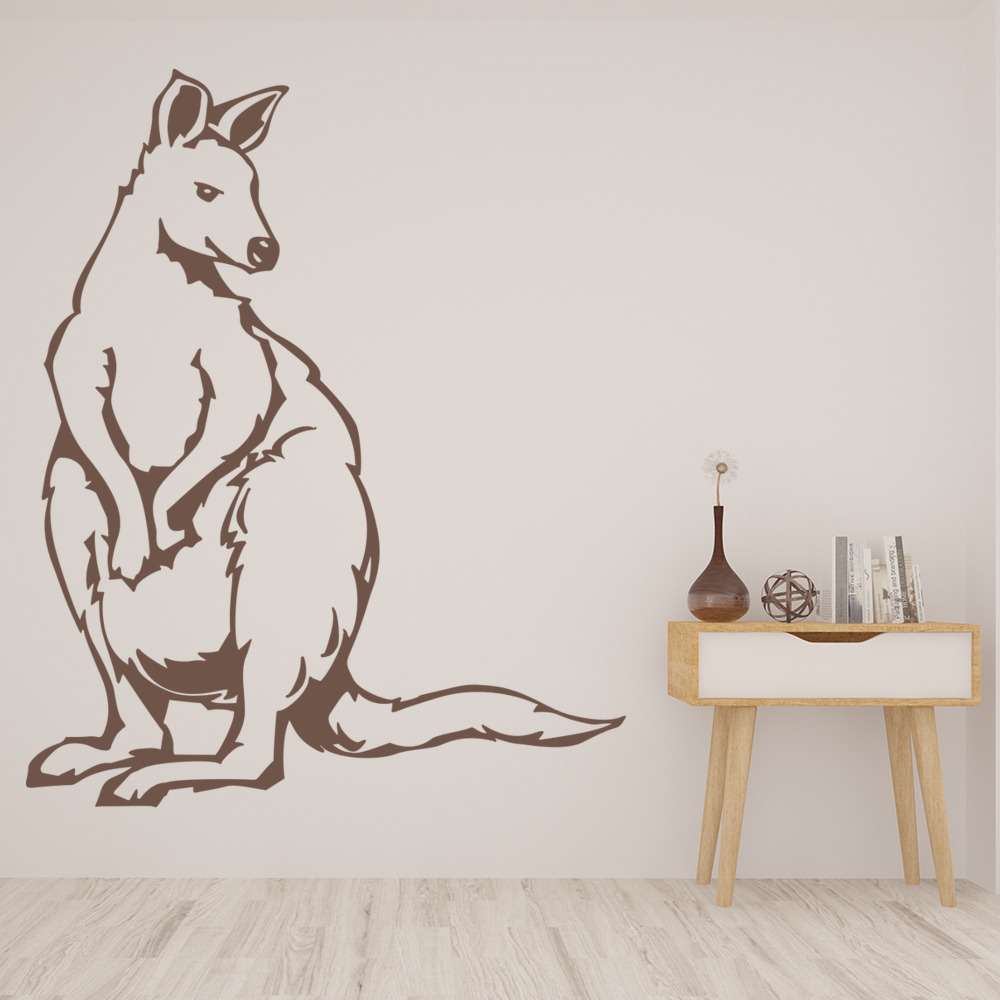 Sitting Kangaroo Wild Animals Wall Sticker