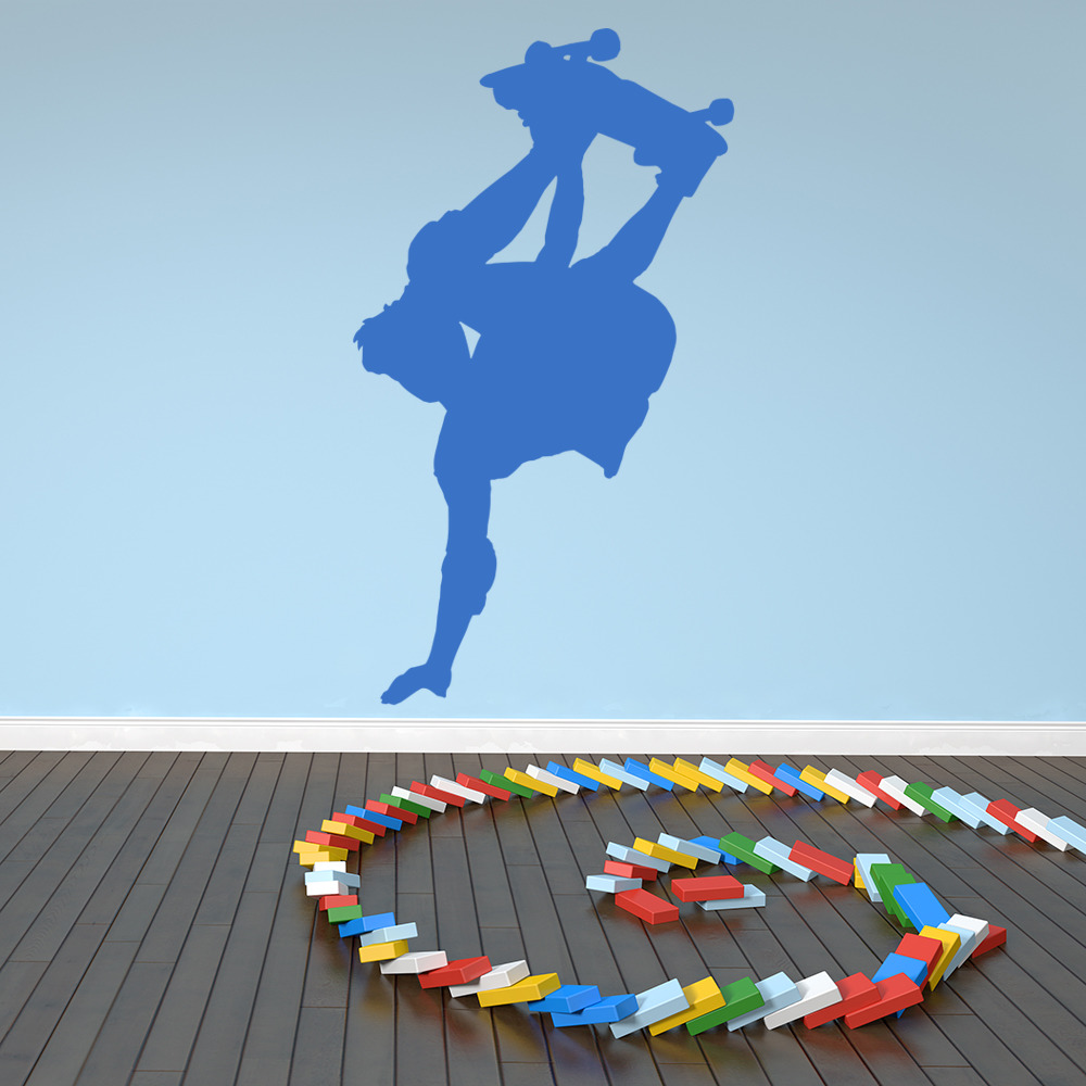 Skateboard Flip Trick Extreme Sport Wall Sticker