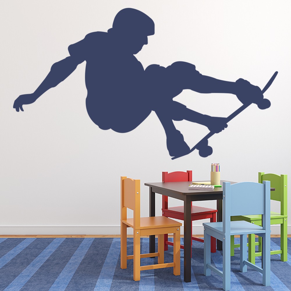 Skateboarder Stunt Extreme Sport Wall Sticker