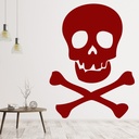 Skull And Crossbones Pirate Wall Sticker - Mod6