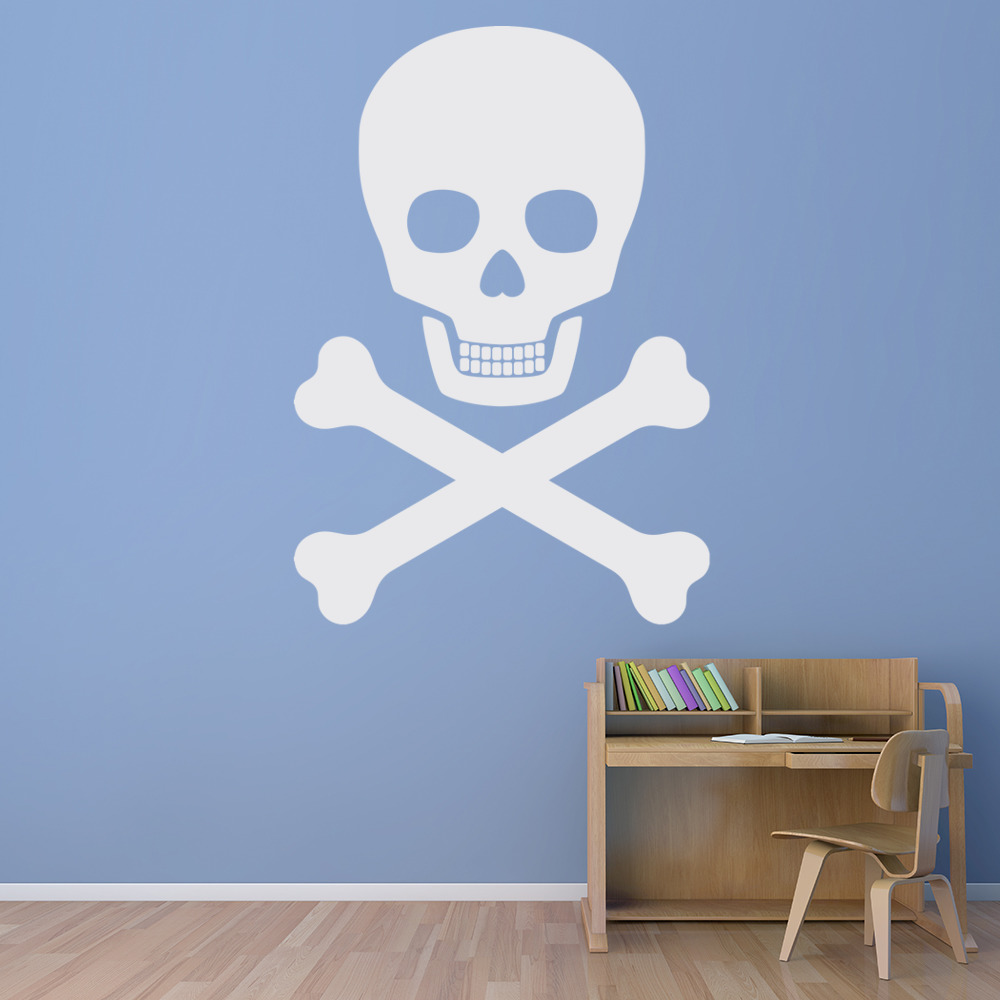 Skull And Crossbones Pirate Wall Sticker - Mod7