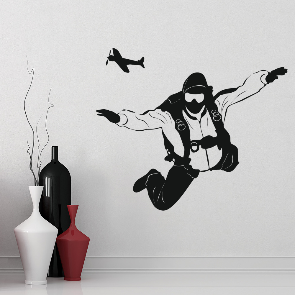 Skydiving Plane Wall Sticker