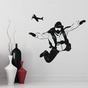 Skydiving Plane Wall Sticker