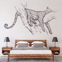 Sleeping Leopard Safari Animals Wall Sticker
