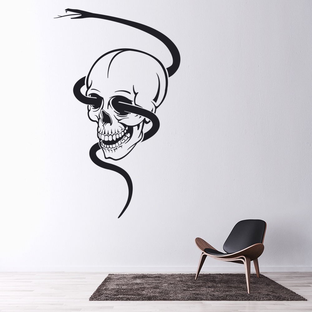 Snake & Skull Halloween Wall Sticker