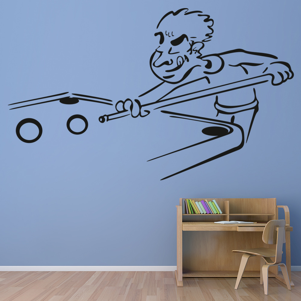 Snooker Pool Player Wall Sticker - Mod4