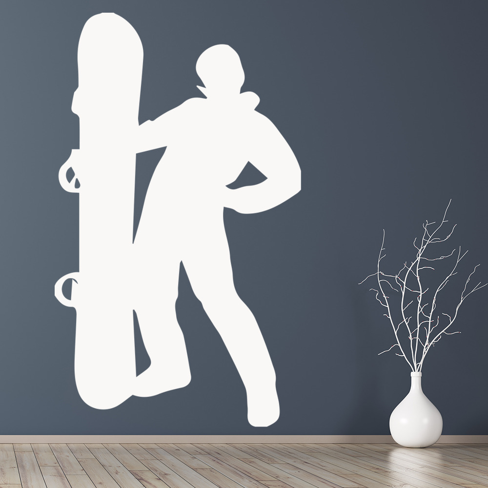 Snowboarder Pose Extreme Sports Wall Sticker