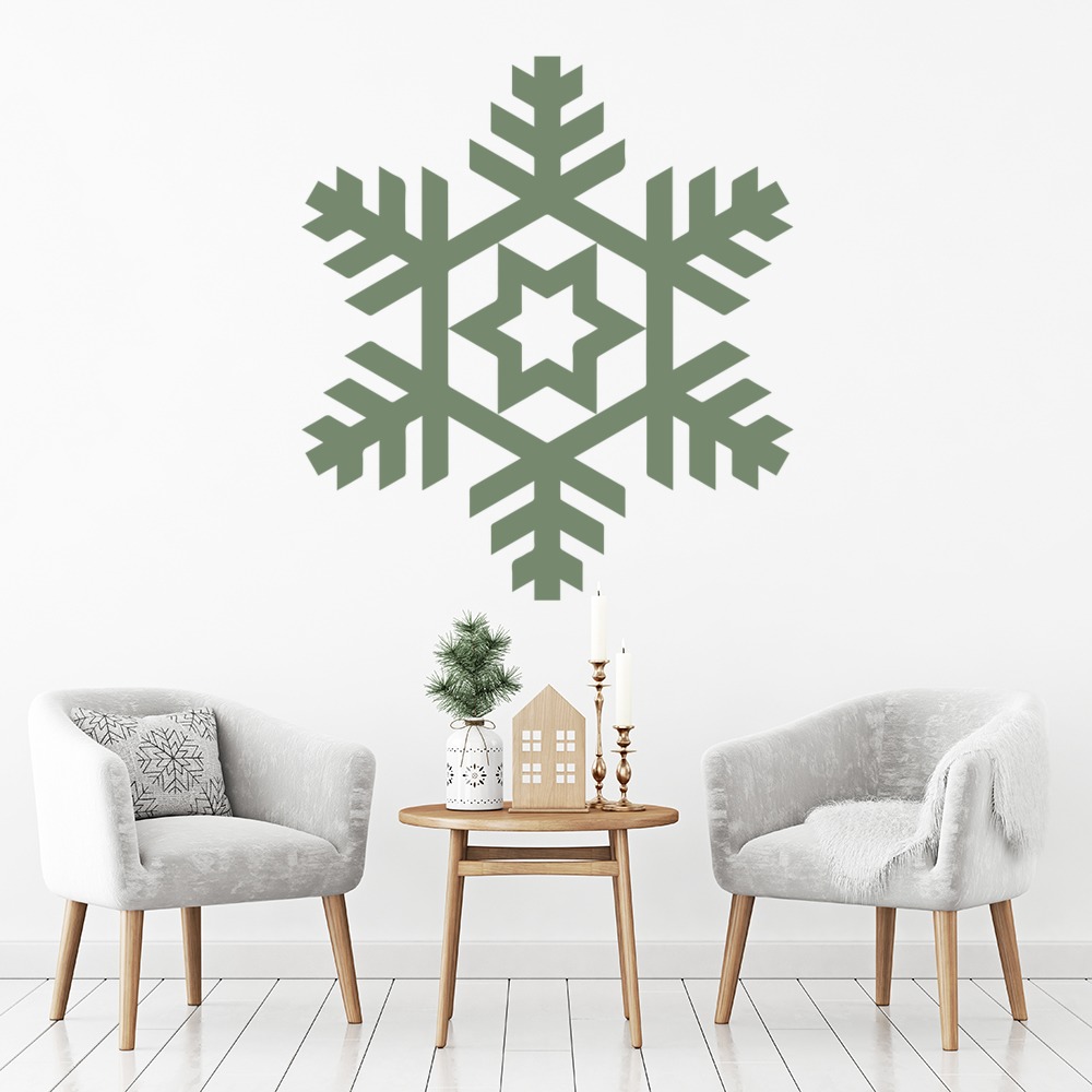 Snowflake Star Festive Christmas Wall Sticker