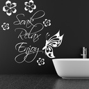 Soak Relax Enjoy Bathroom Quote Wall Sticker - Mod8