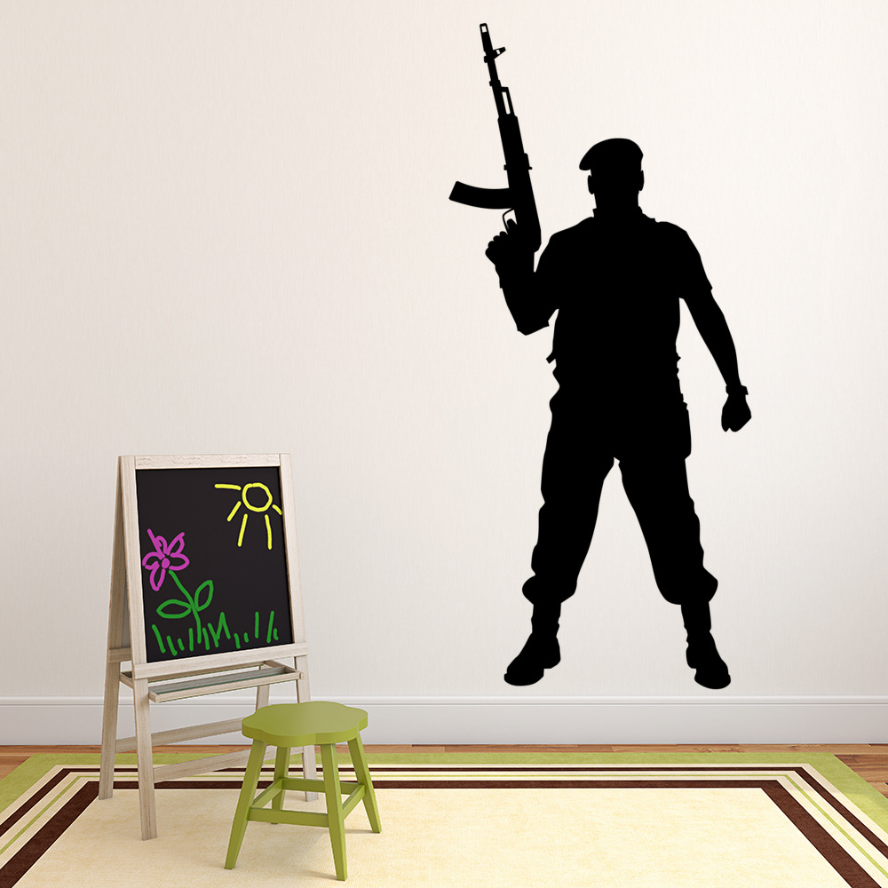Soldier Army Guns Wall Sticker