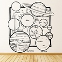 Space Planets Solar System Wall Sticker