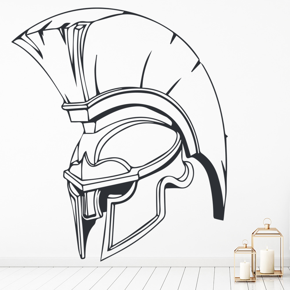 Spartan Army Helmet Roman Soldier Wall Sticker
