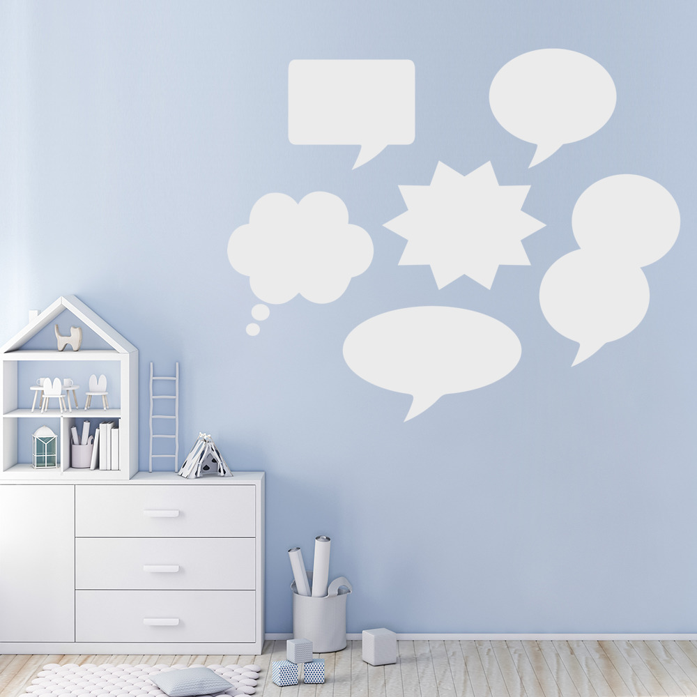 Speech Bubble Comic Book Wall Sticker Set