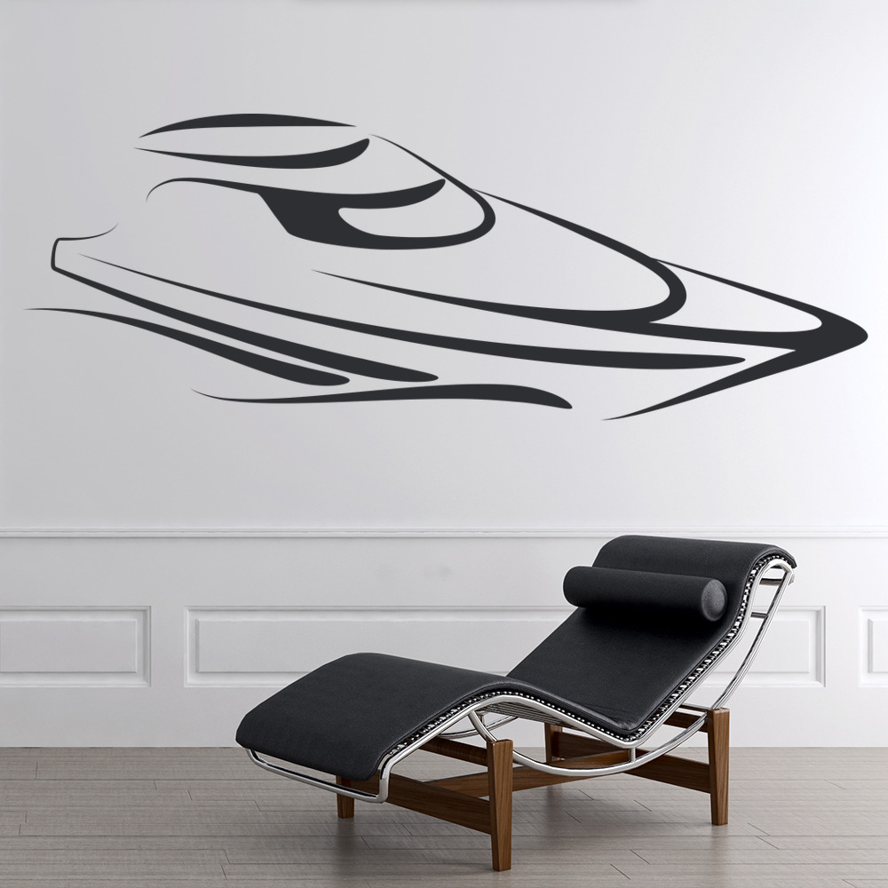 Speed Boat Ships Transport Wall Sticker