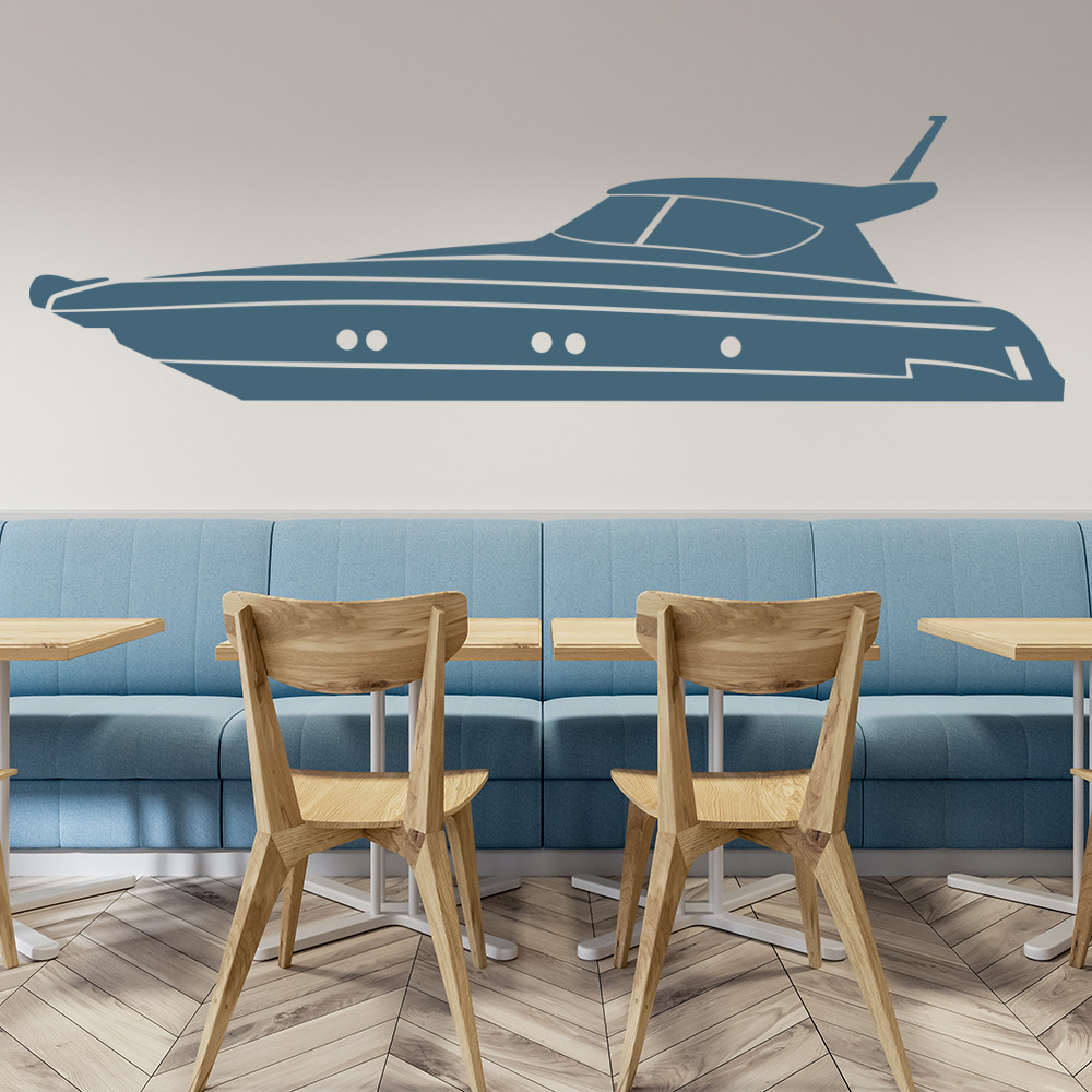 Speed Boat Yacht Ships Transport Wall Sticker