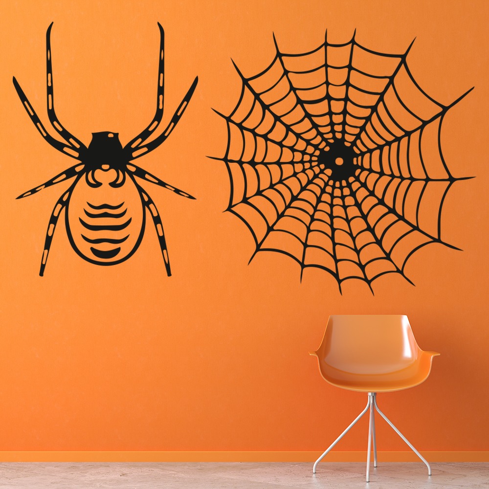 Spider Web Halloween Wall Sticker
