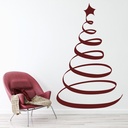 Spiral Christmas Tree Festive Xmas Wall Sticker