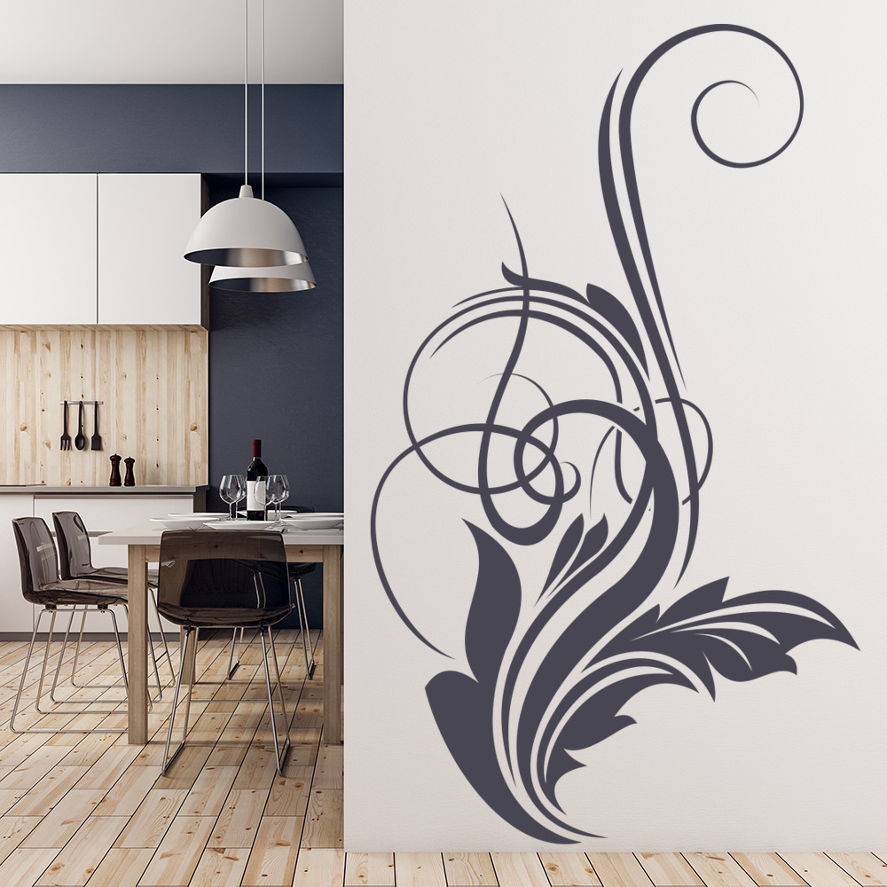 Spiralling Vines Swirl Border Wall Sticker