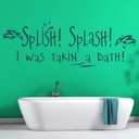 Splish Splash Bathroom Quote Wall Sticker - Mod9