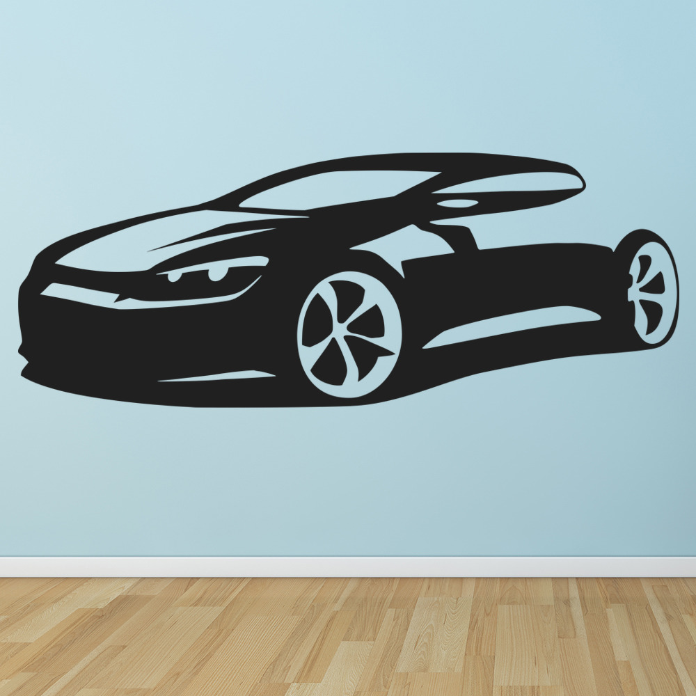Sports Car Transport Wall Sticker