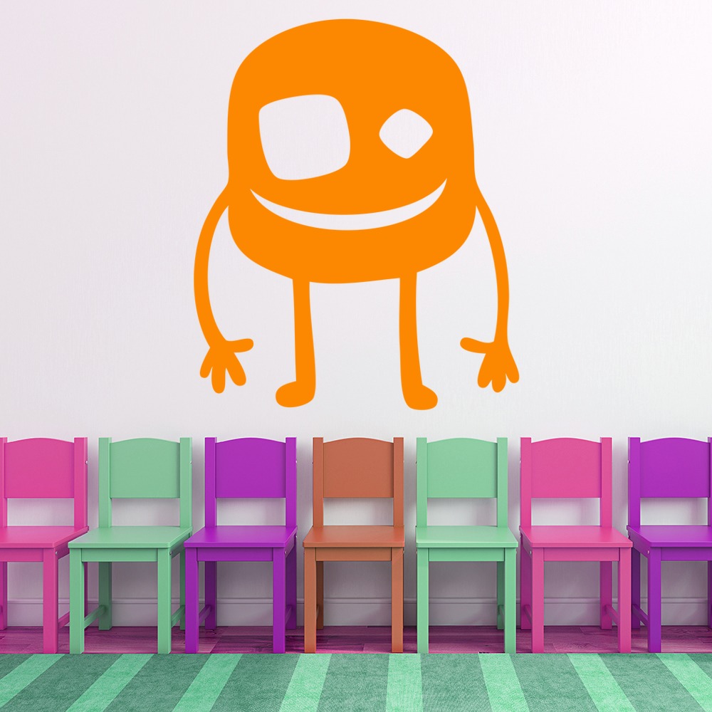 Square Eyed Monster Funny Halloween Wall Sticker