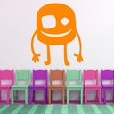 Square Eyed Monster Funny Halloween Wall Sticker