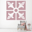Square Fleur De Lis French Flower Wall Sticker