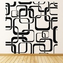 Square Pattern 3D Retro Design Wall Sticker