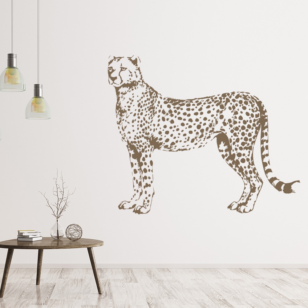 Standing Leopard Safari Animals Wall Sticker