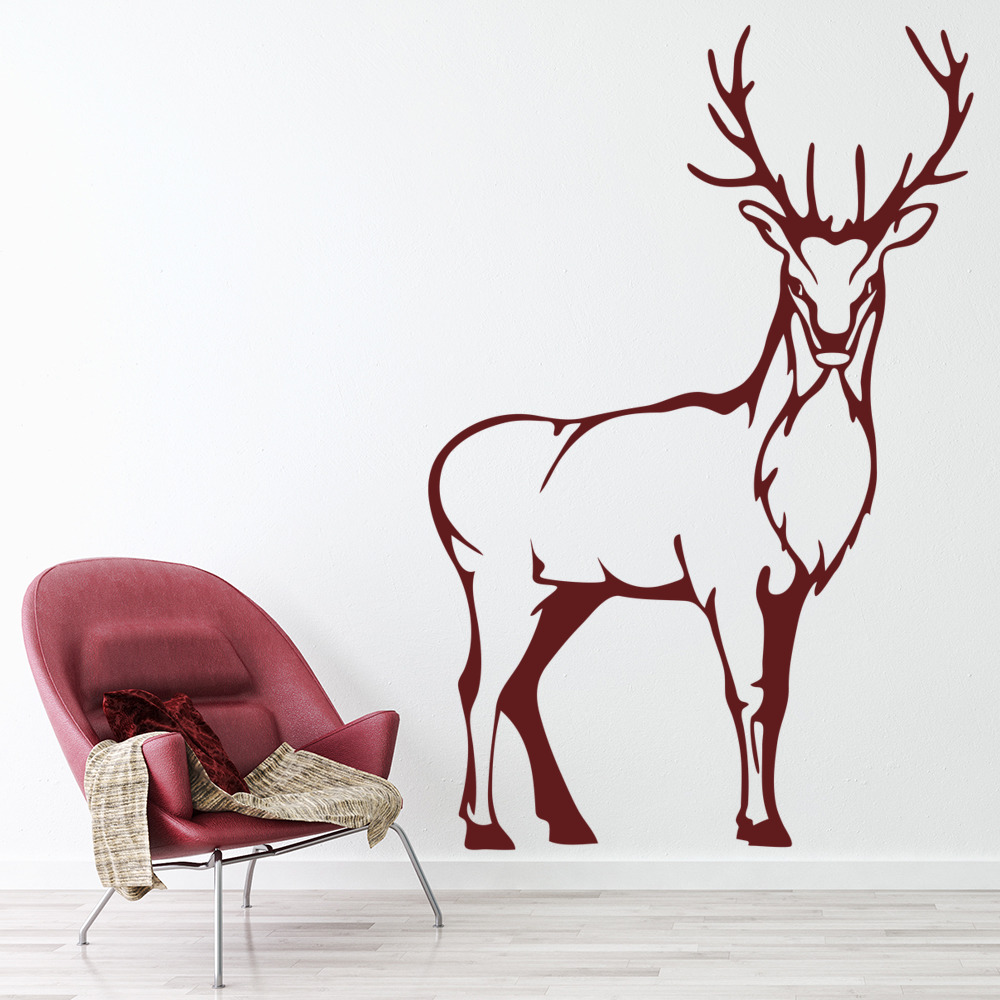 Standing Stag Woodland Animals Wall Sticker