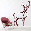 Standing Stag Woodland Animals Wall Sticker