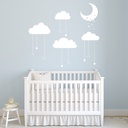 Stars Moon Cloud Nursery Wall Sticker