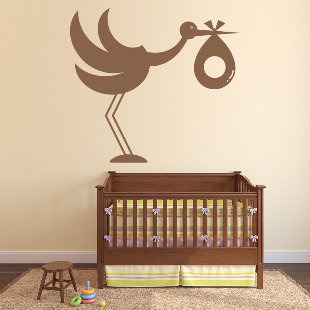 Stork Baby Shower Wall Sticker