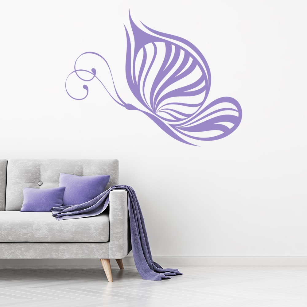 Stripe Butterfly Butterflies Wall Sticker